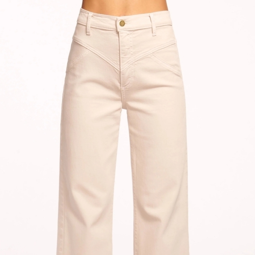 Ramy Brook Cream Wide Leg Jeans